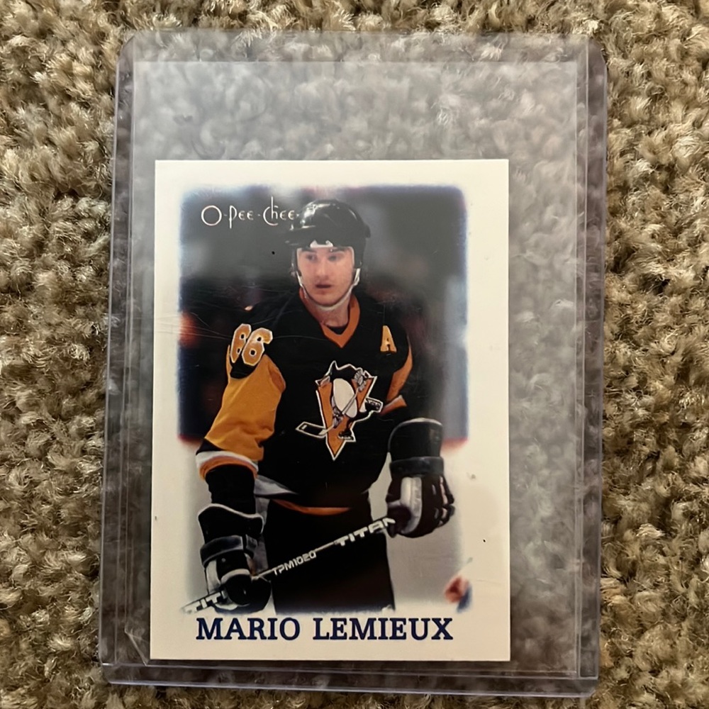 1988 O Pee Chee Mario Lemieux Mini Card